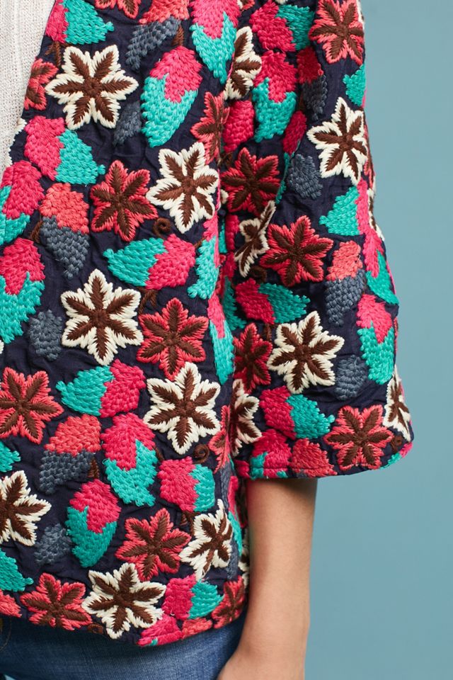 Hydrangea Embroidered Kimono Jacket #1
