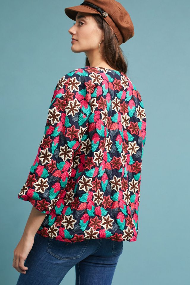 Hydrangea Embroidered Kimono Jacket #3