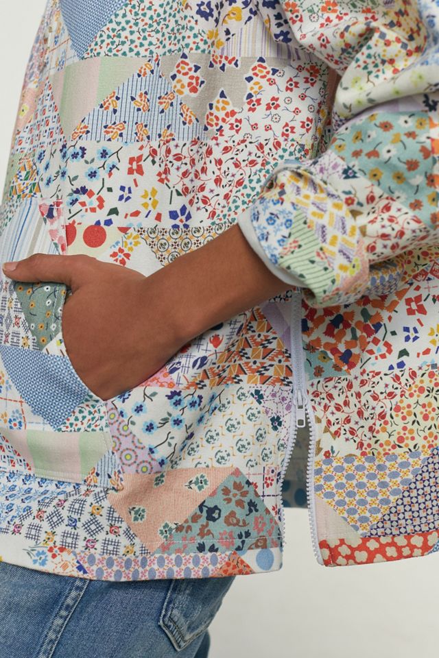 Carleen Patchwork Quarter-Zip Pullover #2