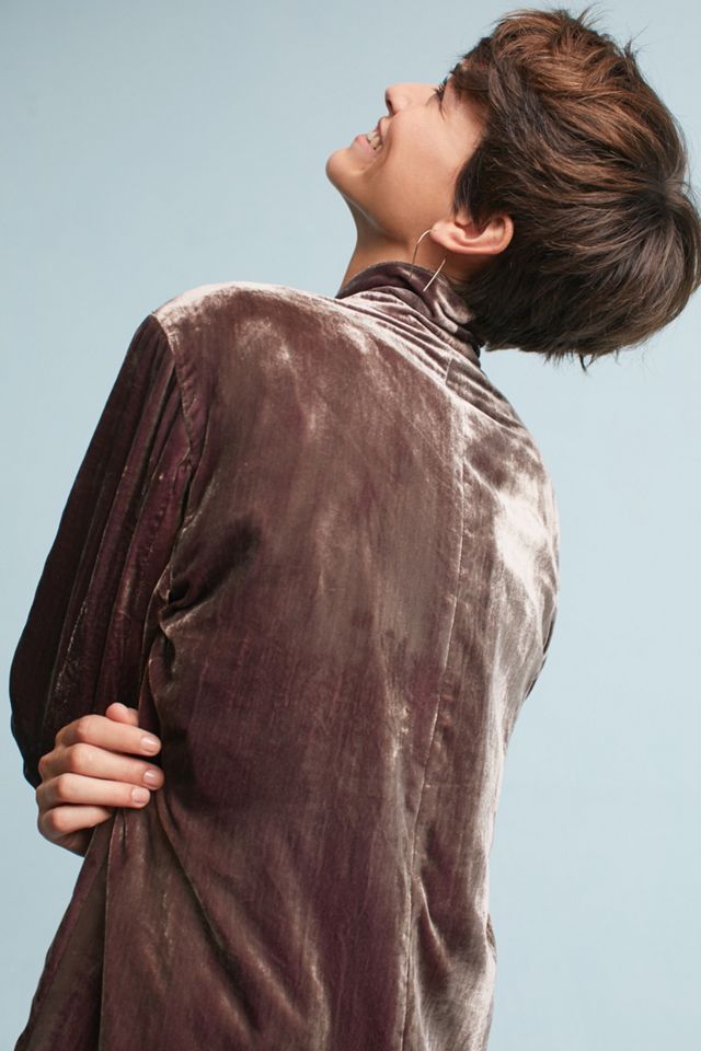 Iridescent Velvet Blazer #1