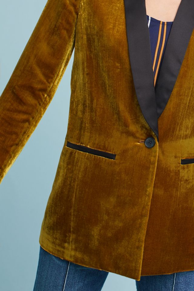 Velvet Tuxedo Blazer #1