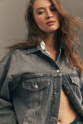 Pilcro The Weston Denim Boyfriend Jacket By  In Animal Print