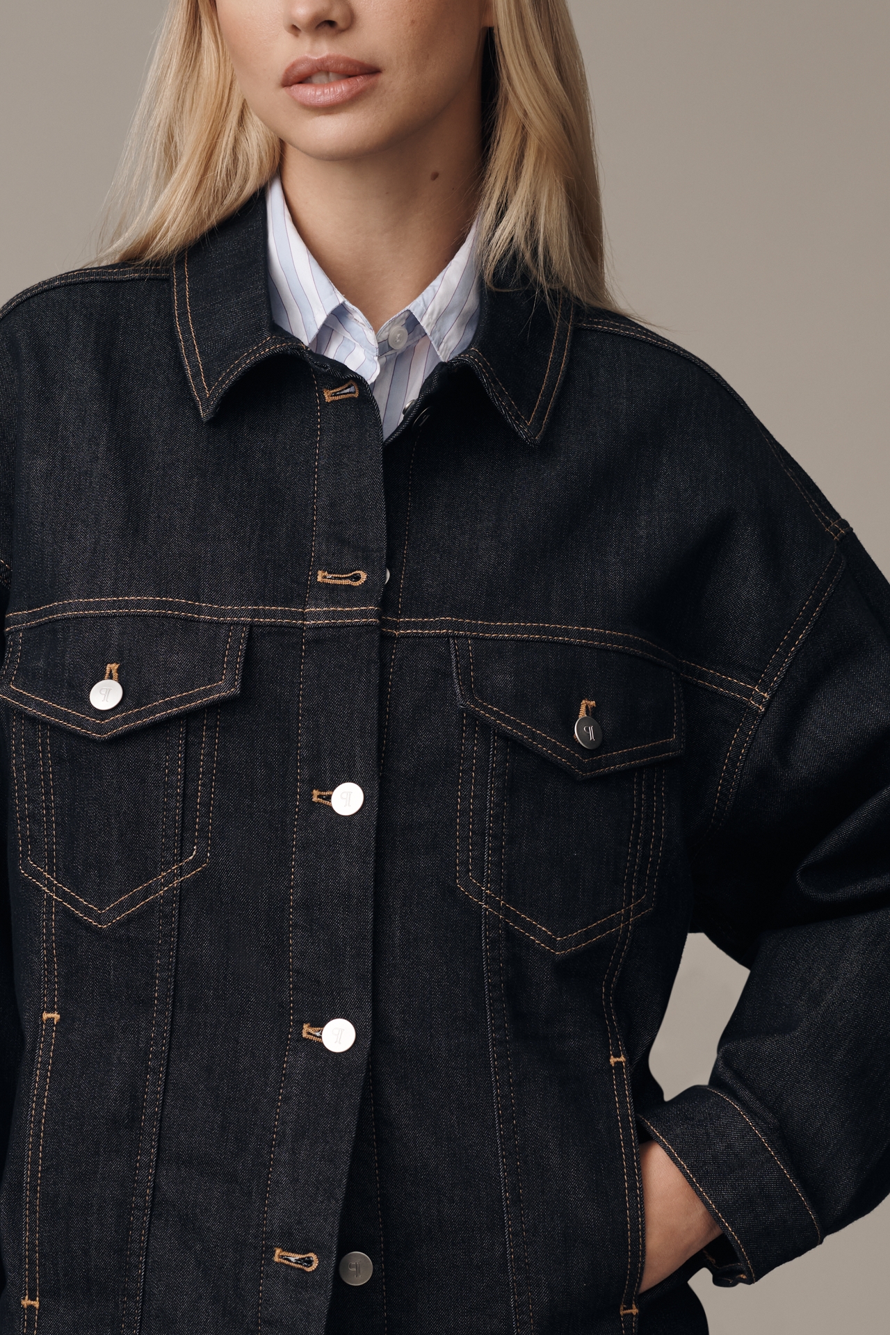 The Weston Denim Boyfriend Jacket by Pilcro