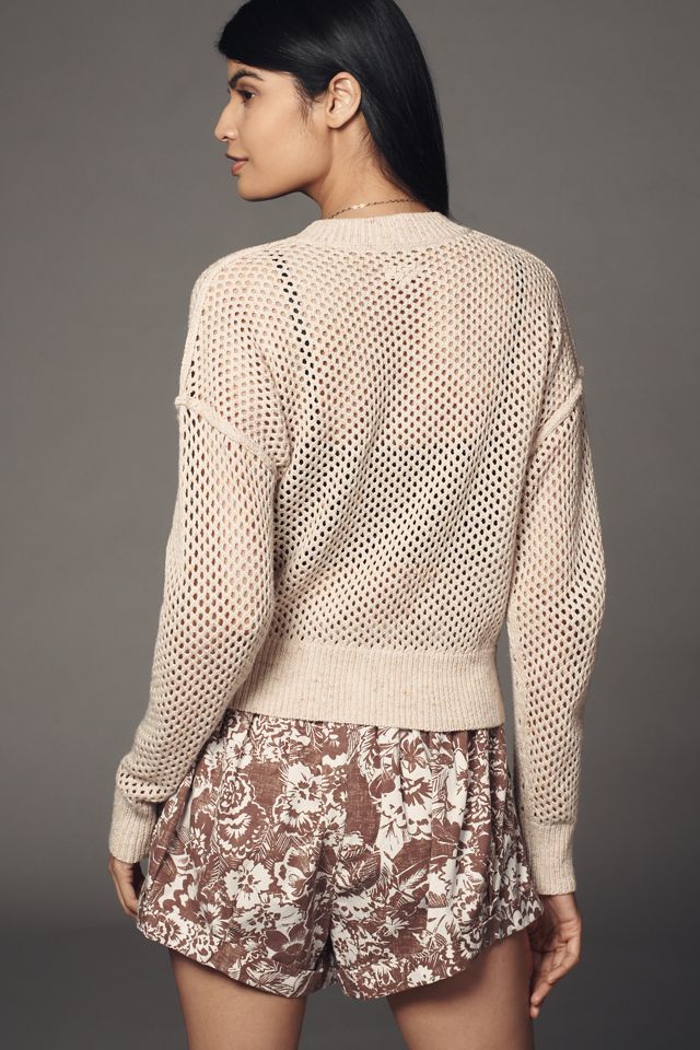 Pilcro Stitchy Bomber Cardigan Sweater