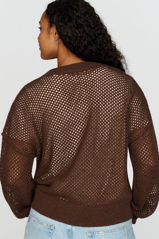 Pilcro Juniper Open-Knit Bomber Cardigan #6