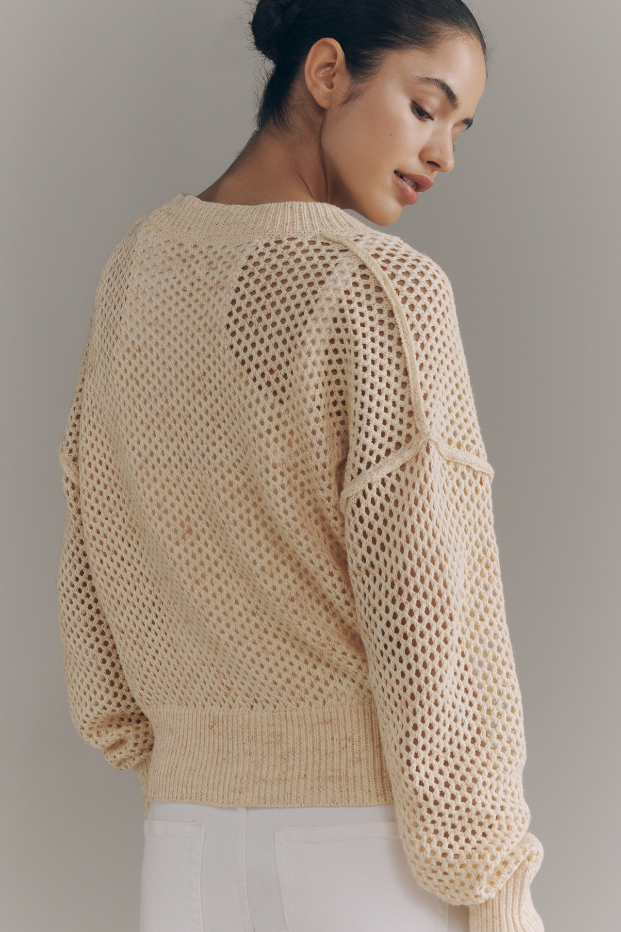 Pilcro Stitchy Bomber Cardigan Sweater