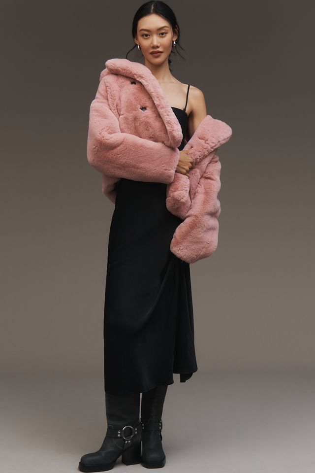 Noize Loretta Faux-Fur Crop Jacket #1
