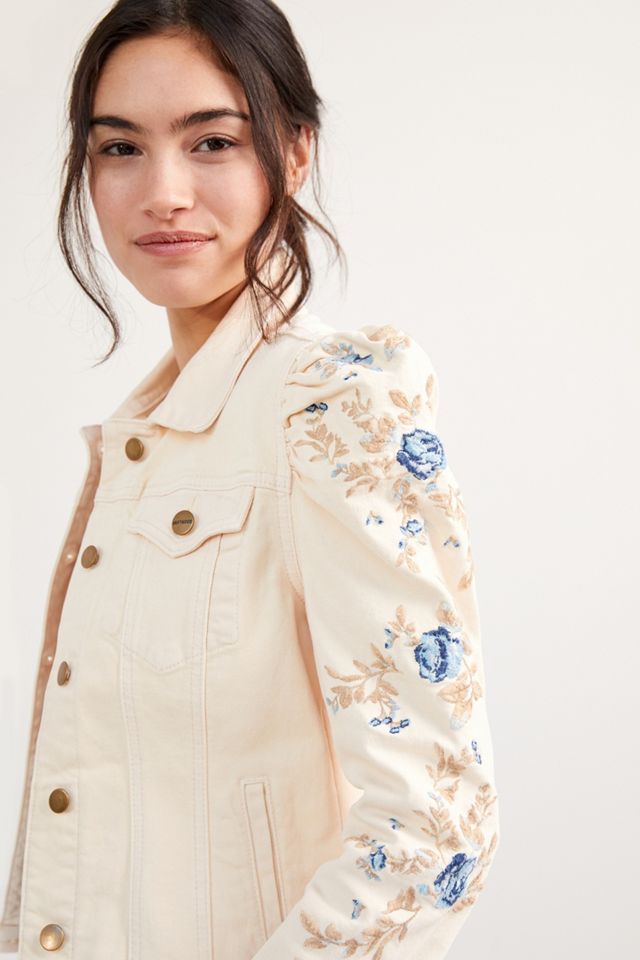 Driftwood Floral Embroidered Denim Jacket #2