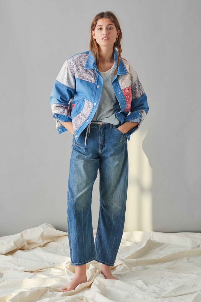 Faria Patchwork Denim Trucker Jacket | Anthropologie