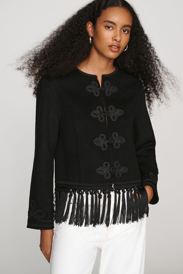 RIXO Inga Embroidered Fringe Jacket #4