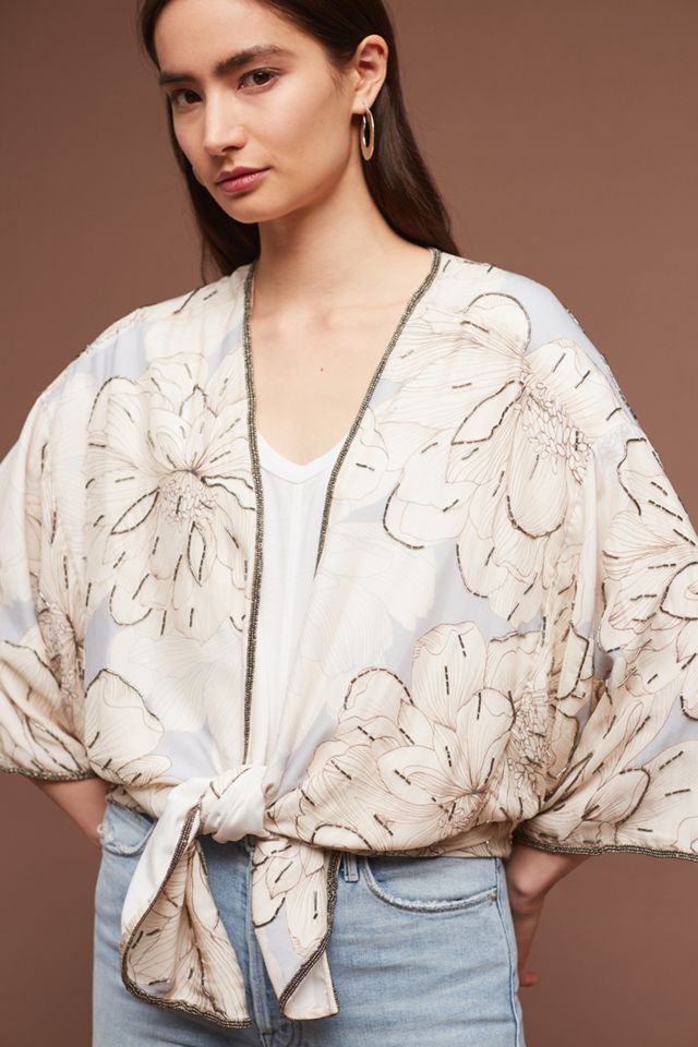Floral Silk Kimono Jacket #1