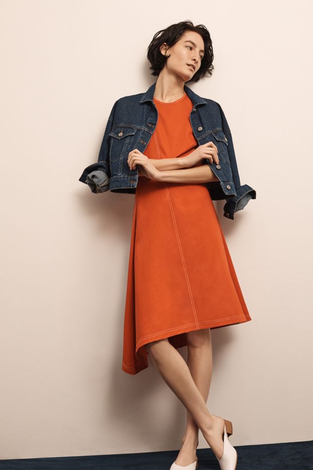 Pilcro Cropped Denim Trucker Jacket #3