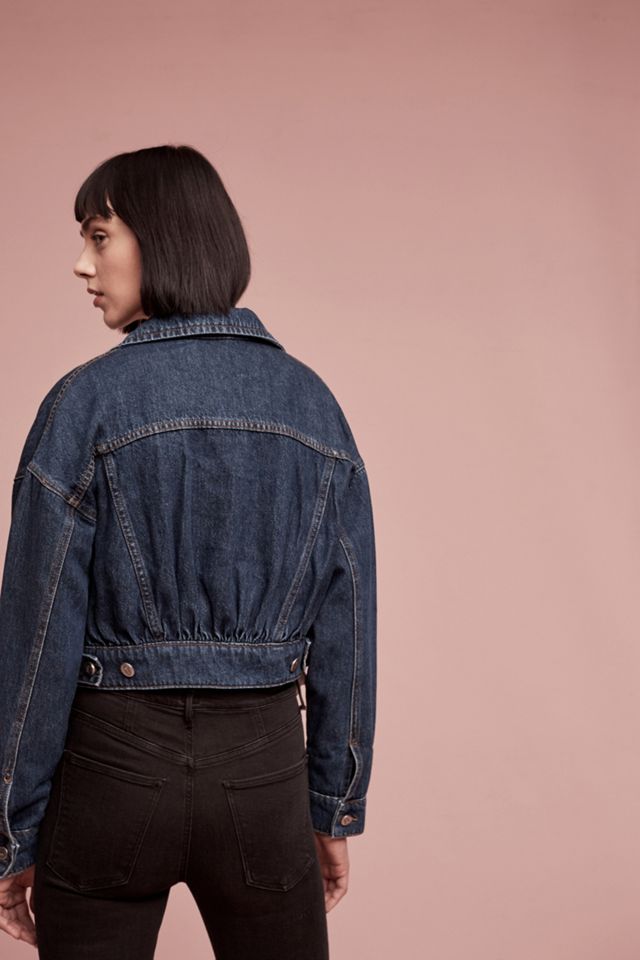 Pilcro Cropped Denim Trucker Jacket #2