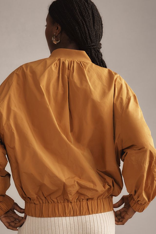 Maeve Balloon-Sleeve Bomber Jacket #1