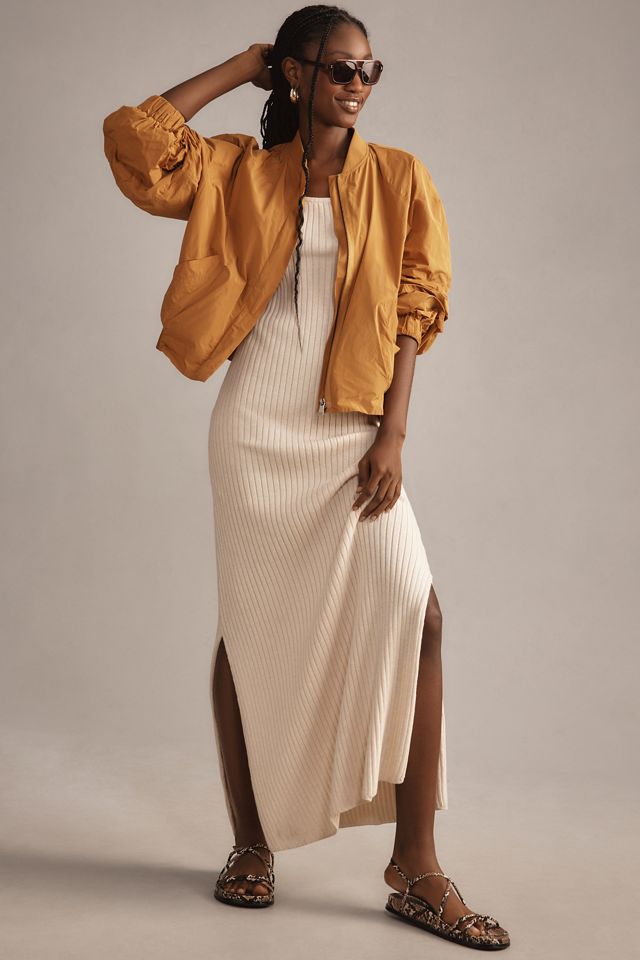 Maeve Balloon-Sleeve Bomber Jacket #2