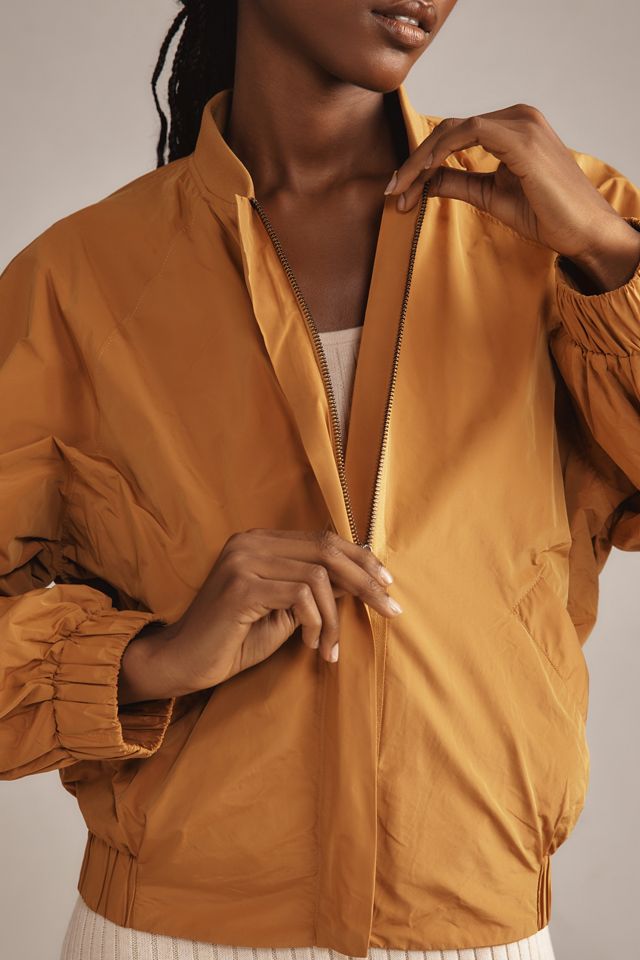 Maeve Balloon-Sleeve Bomber Jacket #3