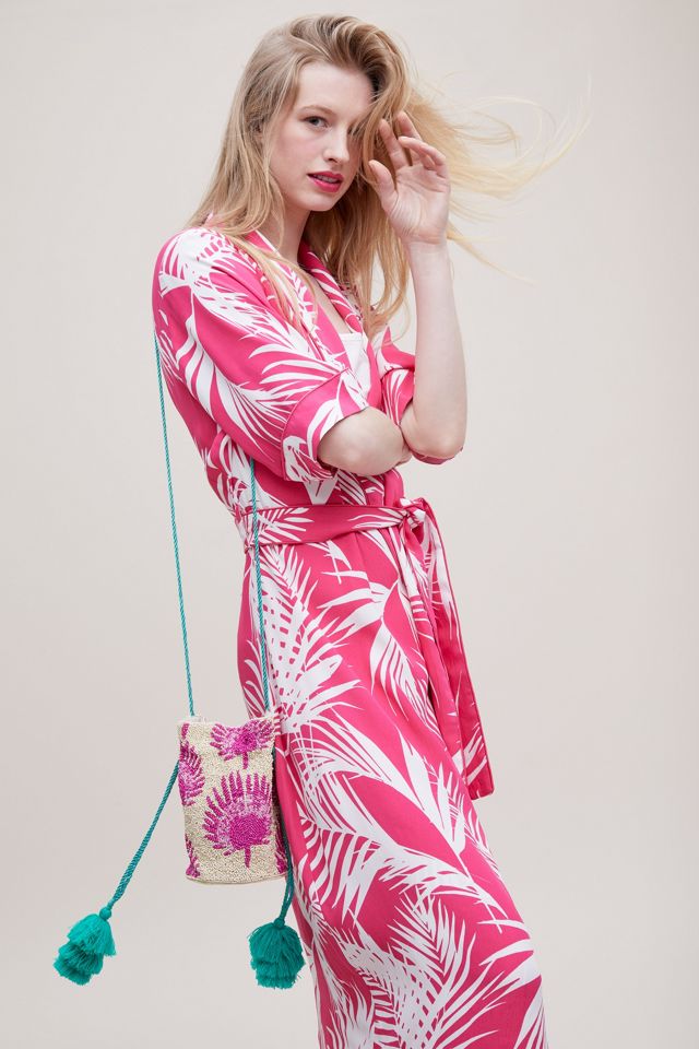 Just Female Kimono-Jacke mit tropischem Muster #1