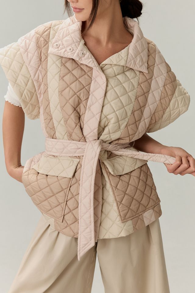 Stella Nova Mattam Gürtel Gesteppte Cape Jacke #2