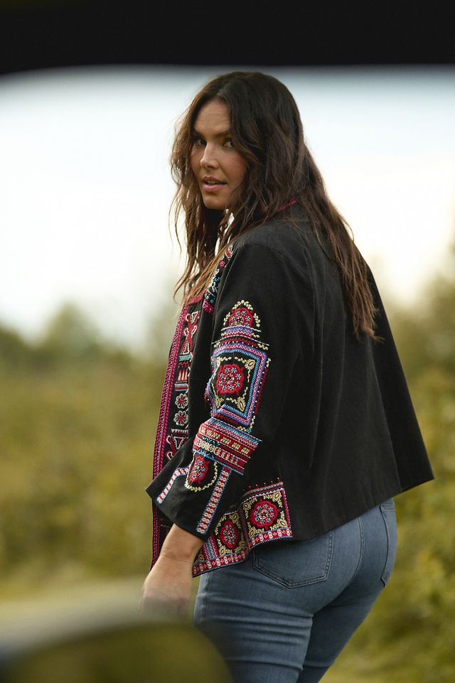 Abstract Embroidered Jacket