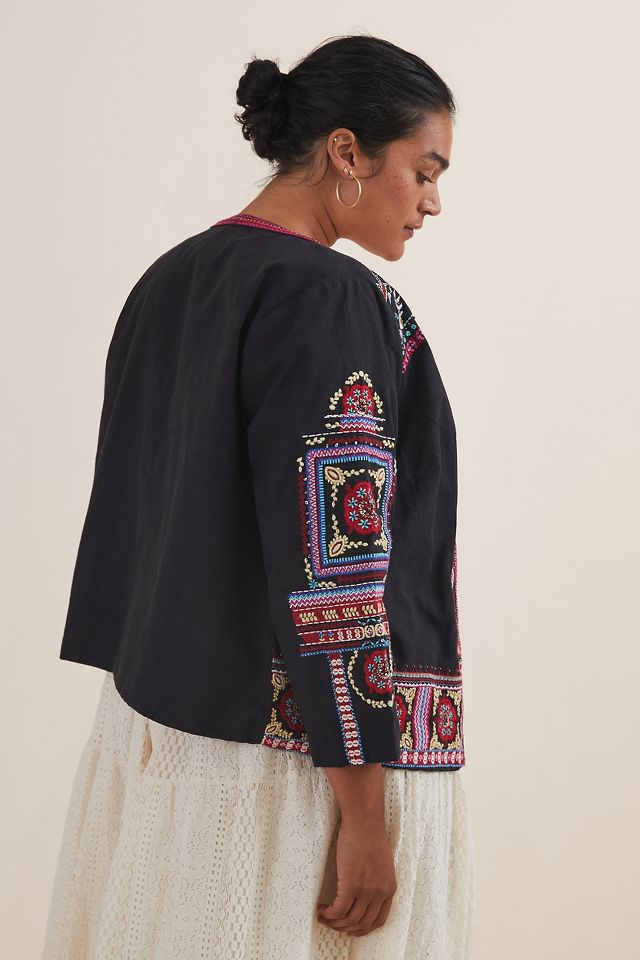 Anthropologie shop embroidered jacket