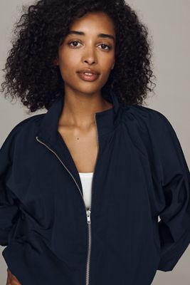 By Anthropologie Funnel Neck Nylon Jacket
