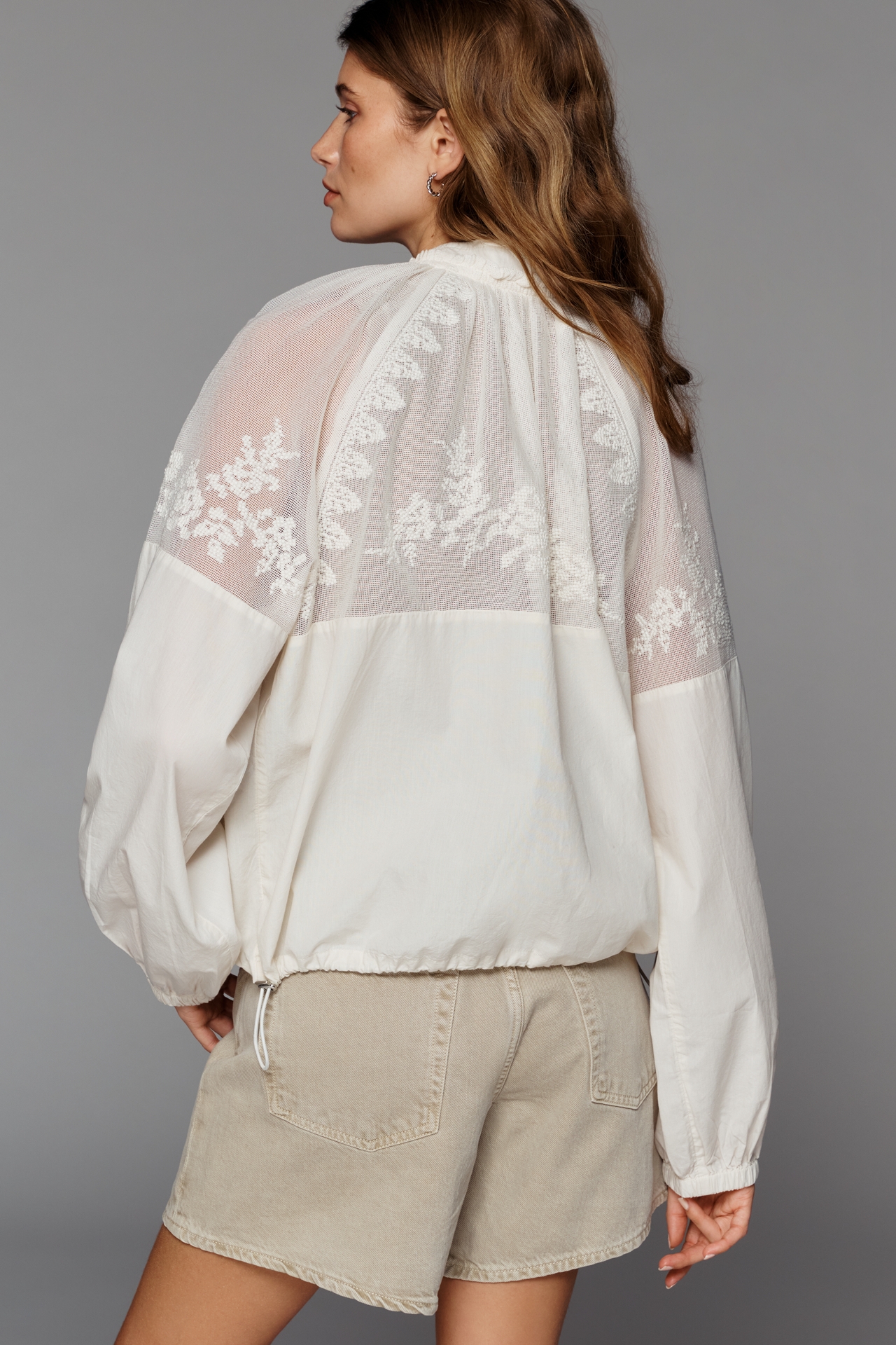 By Anthropologie Cotton Embroidered Bomber Jacket