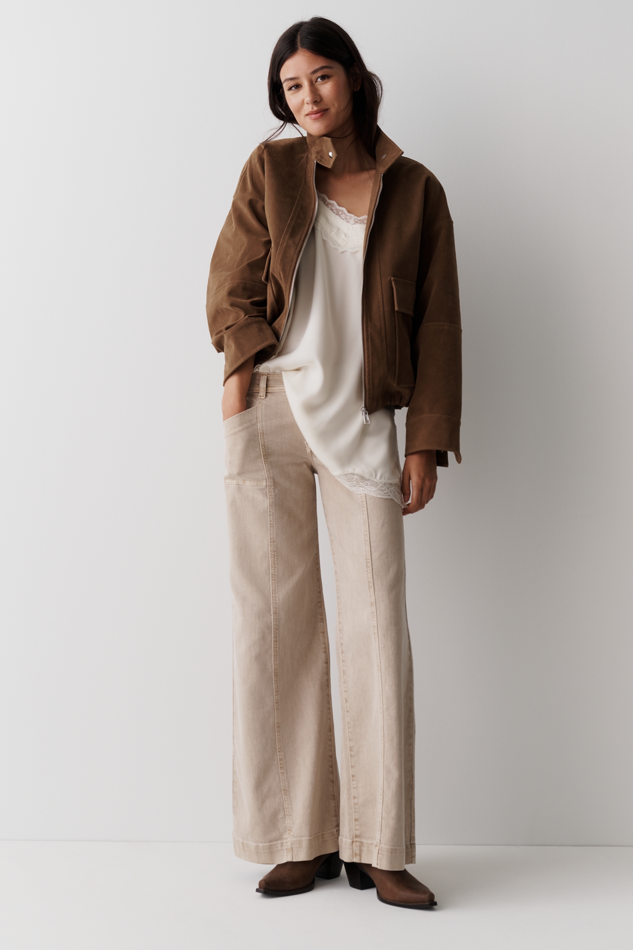 APPARIS Kate Sans Suede Bomber Jacket