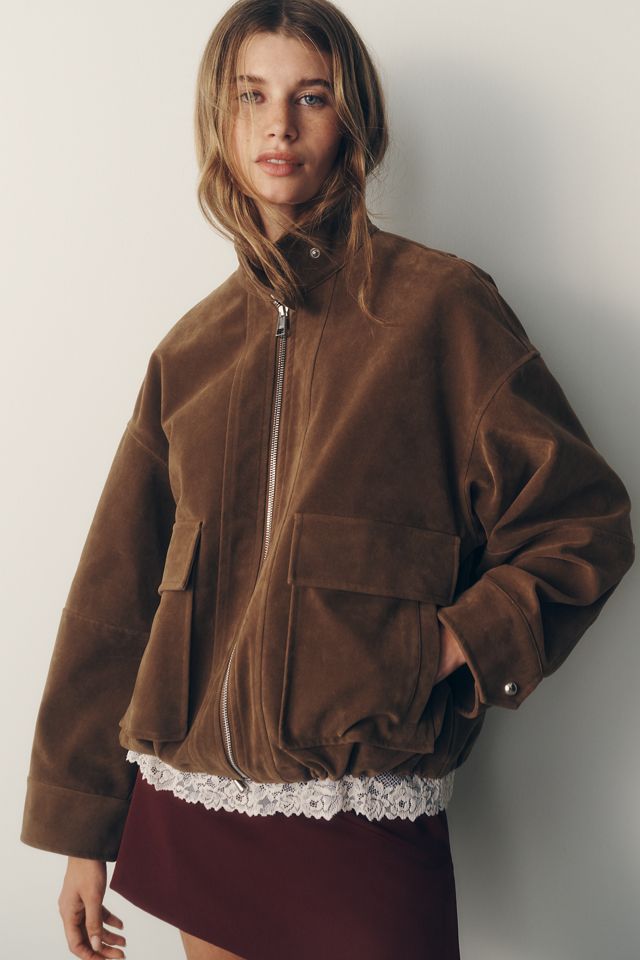 APPARIS Kate Sans Suede Bomber Jacket #1