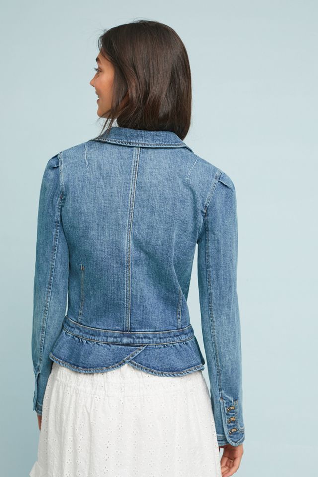 Pilcro Peplum Denim Blazer #1