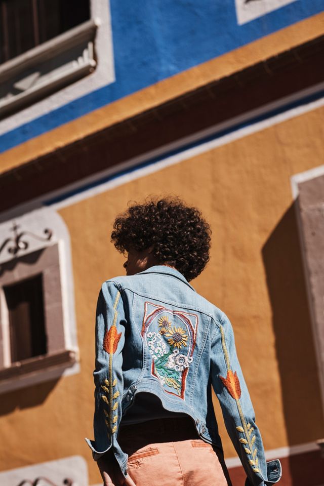 Pilcro Embroidered Denim Jacket #3