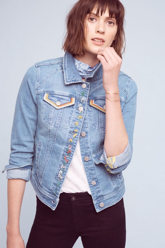 Pilcro Embroidered Denim Jacket #1