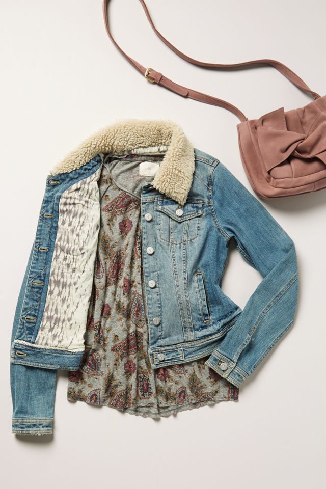 Pilcro Collared Denim Jacket #4