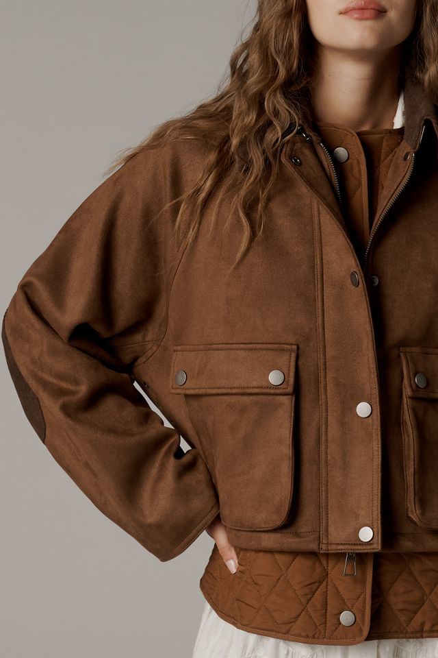 By Anthropologie Faux-Suede Twofer Jacket #2