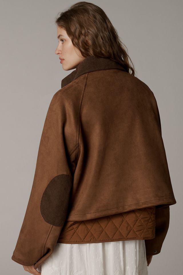 By Anthropologie Faux-Suede Twofer Jacket #3