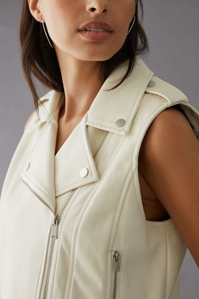 By Anthropologie Cropped Moto Vest #2