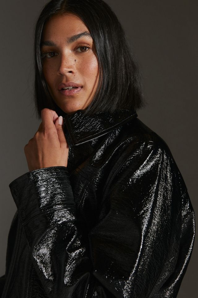 Maeve Crinkle Leather Moto Jacket #7