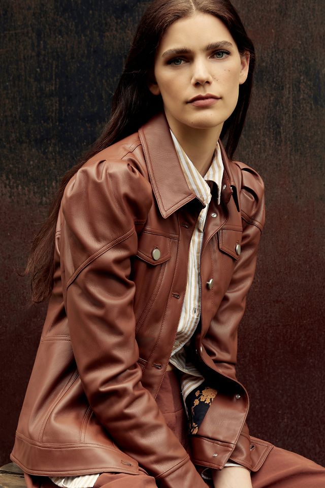 Anthropologie on sale leather jacket