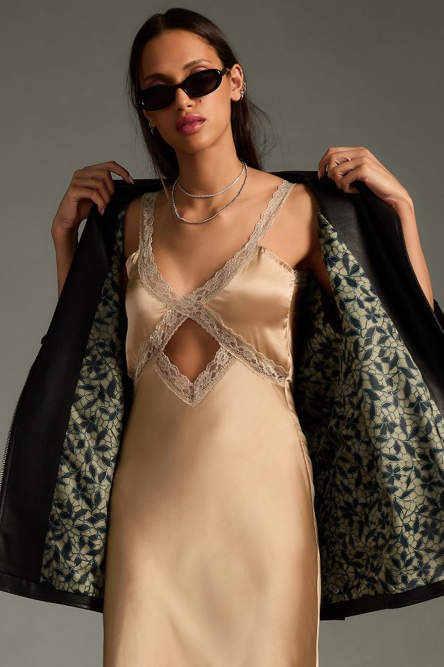 By Anthropologie Longline Faux Leather Moto Jacket #3