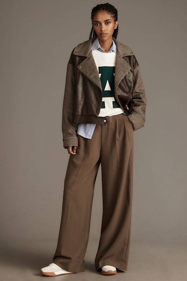 By Anthropologie Twill Cocoon Moto Jacket | Anthropologie