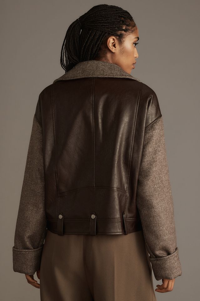 By Anthropologie Twill Cocoon Moto Jacket #2