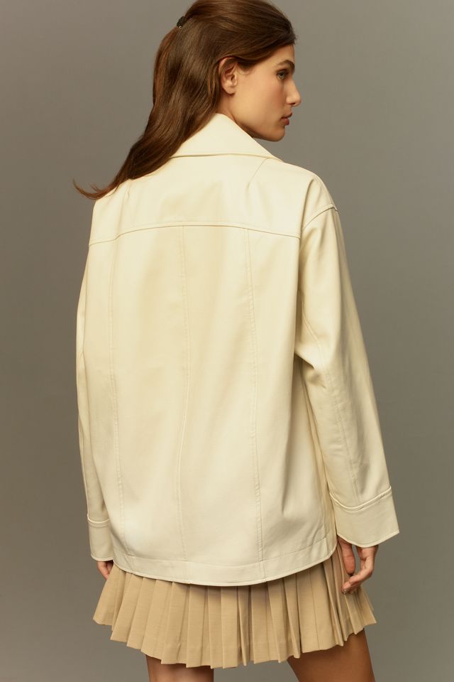 Maeve Faux-Leather Blacker Jacket #1
