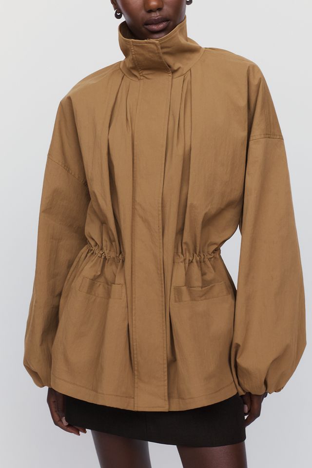 By Anthropologie Funnel Neck Cinched Jacket #3