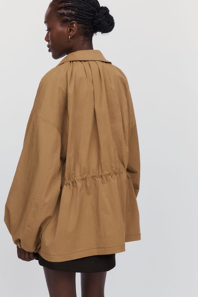 By Anthropologie Funnel Neck Cinched Jacket #4