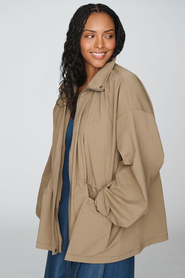 By Anthropologie Funnel Neck Cinched Jacket #6