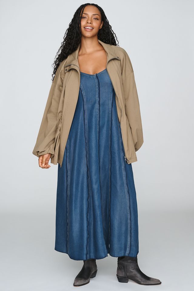 By Anthropologie Funnel Neck Cinched Jacket #8