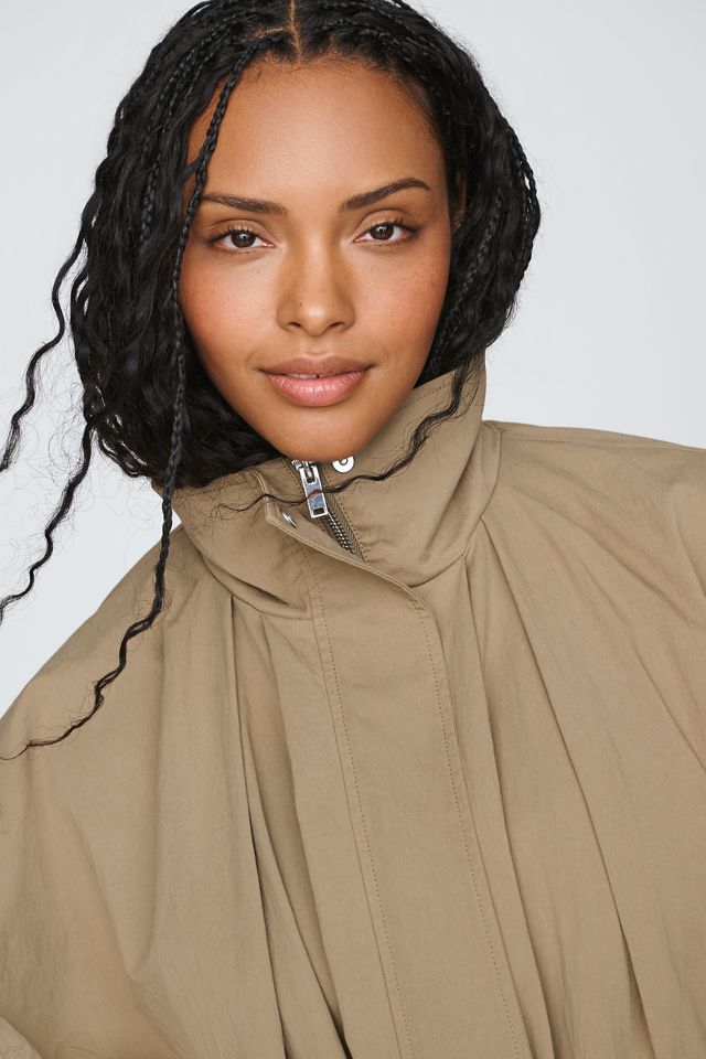 By Anthropologie Funnel Neck Cinched Jacket #9
