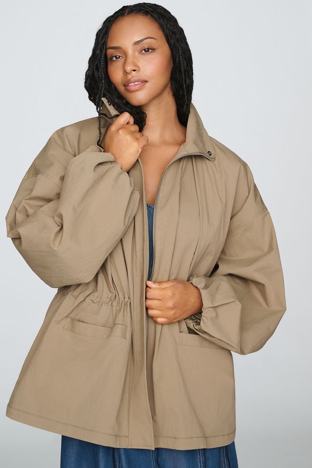 By Anthropologie Funnel Neck Cinched Jacket #5