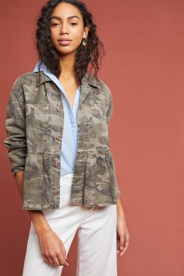 anthropologie camo jacket