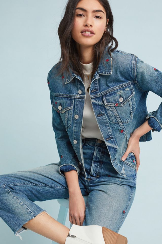 AMO Pop Cropped Denim Jacket
