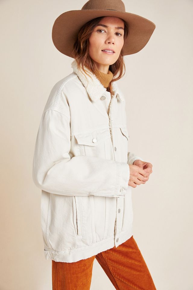 Avie Sherpa-Lined Denim Jacket #1
